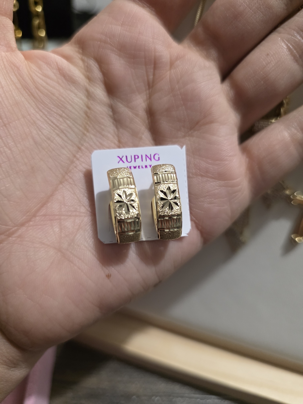 Ping Gold-Tone Floral Hoop Earrings - Gold